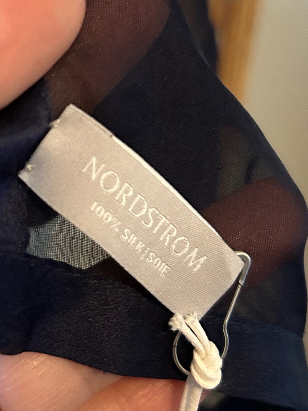 Nordstrom Navy Lightweight Draped Scarf Wrap - Picture 4 of 6